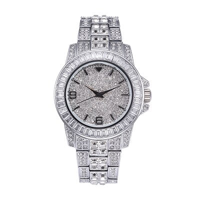 MISSFOX V291 Classic Arabic Watch Men Top Brand Luxury Men Watch Waterproof Male Clock Full Diamond Quartz Iced Out Watch With Box