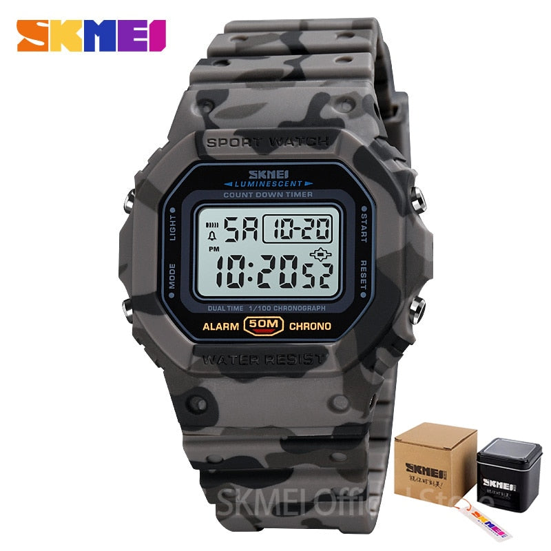 SKMEI 1628 Multifunctional Digital Sport Watch Women small size 2 Time Count Down Mens Wristwatches Fashion Retro Male Watches