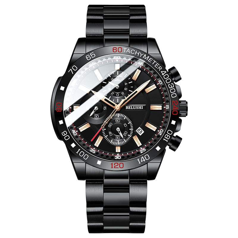 Men's Watches Luxury Watch for Men Waterproof Chronograph Quartz Military Watch Belushi Men'S Sports Watch Male Relojes