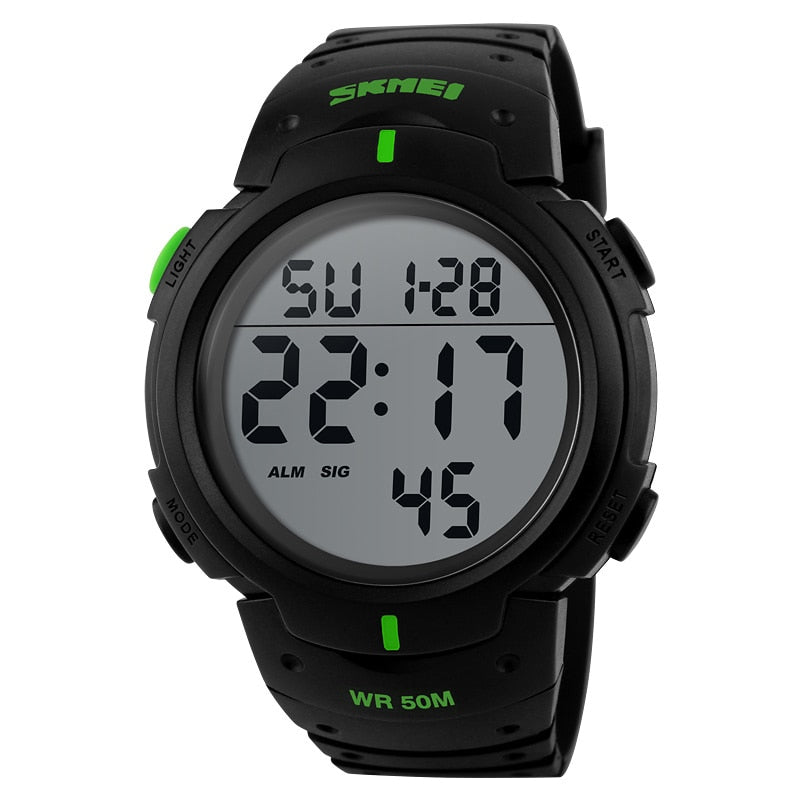 SKMEI 1068 Men Sports Watches Chronos Countdown Men's Watch Waterproof LED Digital Watch Man Electronic Clock Relogio Masculino 1068