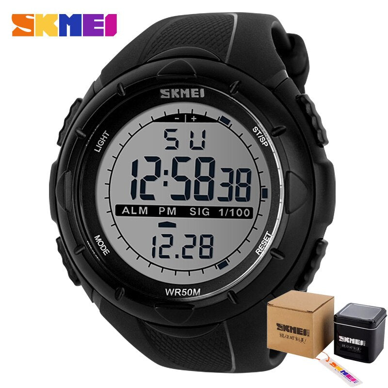 SKMEI 1025 Fashion Simple Sport watch Men Military Watches Alarm Clock Shock Resistant Waterproof Digital Watch reloj hombre