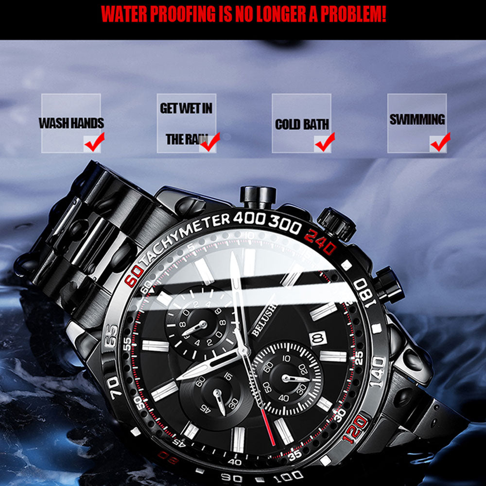 Men's Watches Luxury Watch for Men Waterproof Chronograph Quartz Military Watch Belushi Men'S Sports Watch Male Relojes