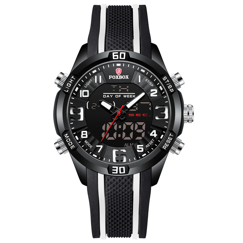 Lige Men's Dual Display Watch Multi-Function Chronograph Sports Waterproof Watch