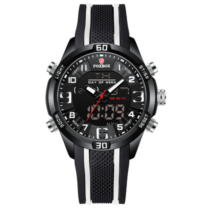 Lige Men's Dual Display Watch Multi-Function Chronograph Sports Waterproof Watch