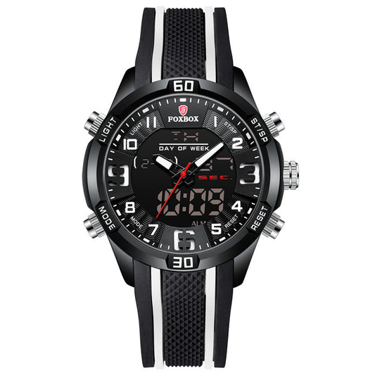 Lige Men's Dual Display Watch Multi-Function Chronograph Sports Waterproof Watch