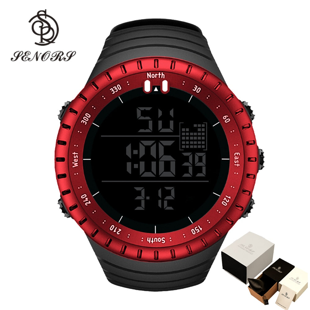 Senors Digital Watch Sport Men Outdoor Waterproof Digital Watches LED Electronic Wristwatch Military Alarm Male Clock Relogio