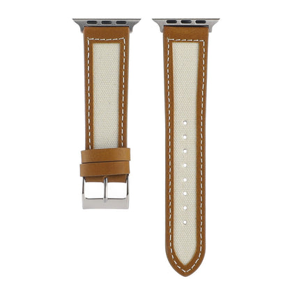 Suitable for Apple Watch Strap Apple Watch7-1 Leather Strap iwatch7 Simple Canvas Leather Strap