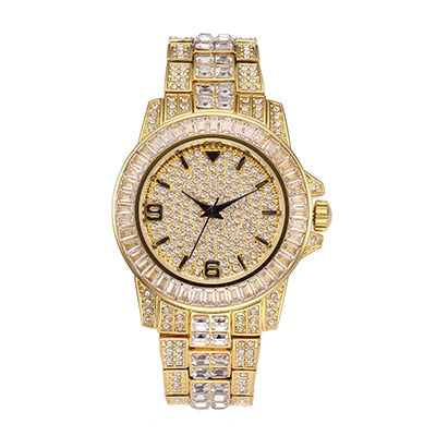 MISSFOX V291 Classic Arabic Watch Men Top Brand Luxury Men Watch Waterproof Male Clock Full Diamond Quartz Iced Out Watch With Box