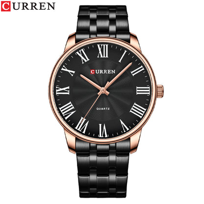 Men's Watch Fashion Men's Watch Business Quartz Watch Steel Band Watch