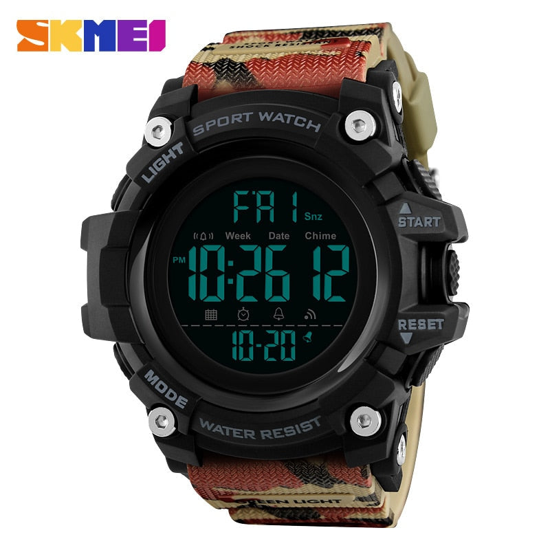 SKMEI  1384 Men's Sports Watch Fashion Digital Mens Watches Waterproof Countdown Dual Time shock Wristwatches Relogio Masculino