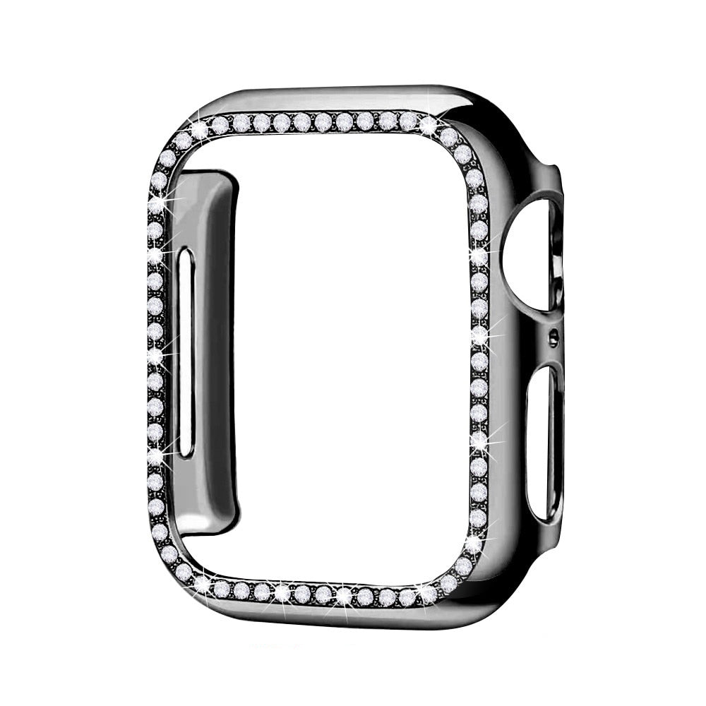For Apple Watch Fashion PC Diamond-Encrusted Electroplating iwatch 7th Generation Watch Cover Apple Watch 7th Generation Protective Case
