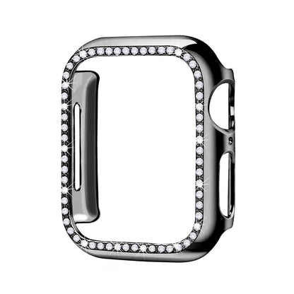 For Apple Watch Fashion PC Diamond-Encrusted Electroplating iwatch 7th Generation Watch Cover Apple Watch 7th Generation Protective Case