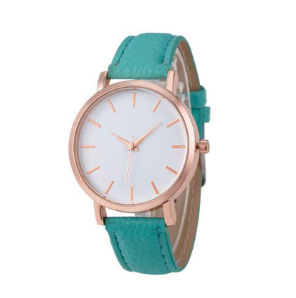 Men Leather Stainless Quartz Wrist Watches Women