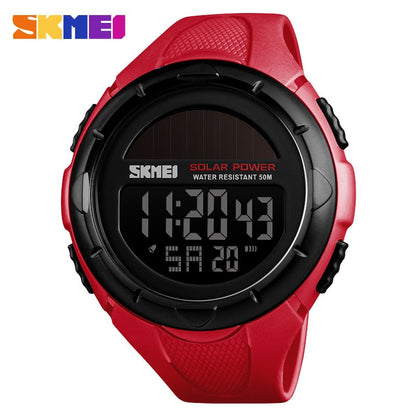 SKMEI 1405 Military Sport Watches Men Solar Power Outdoor Shock Digital Watch Chrono 50M Water Resistant Wristwatches reloj deportivo