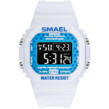 SMAEL 1803 Digital Watch Men Sports Watches LED Military Army Camouflage Wrist Watch For Boy Waterproof Top Brand Student Stopwatch