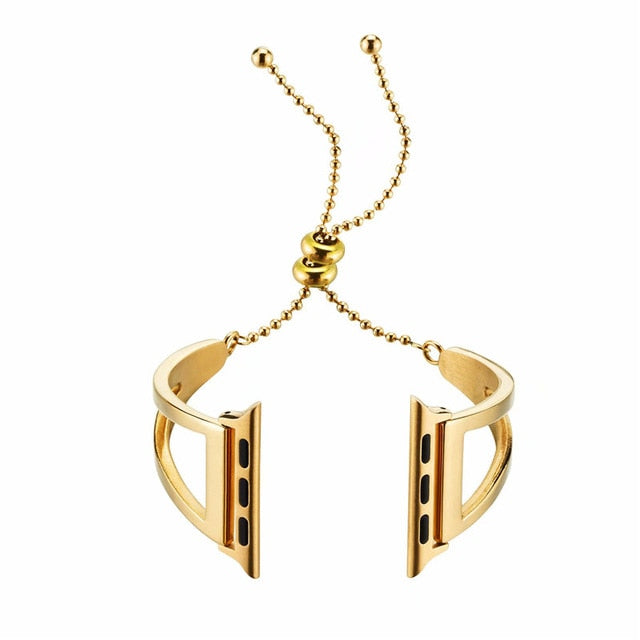 Watchbands for Apple Watch Band 38mm 42mm Girl Women Stainless Steel Metal Jewelry Bracelet Link Wrist Strap for iWatch Belts