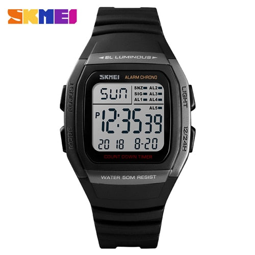 SKMEI 1278 Luxury Sport Men Watches Outdoor Fitness Chrono Digital Electronic Clock Waterproof Military Wristwatch Relogio Masculino