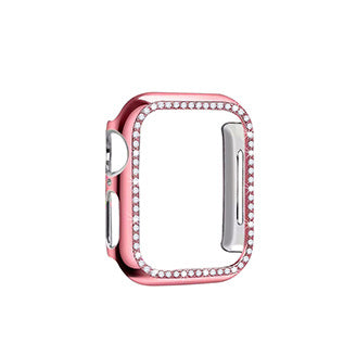 For Apple Watch Fashion PC Diamond-Encrusted Electroplating iwatch 7th Generation Watch Cover Apple Watch 7th Generation Protective Case