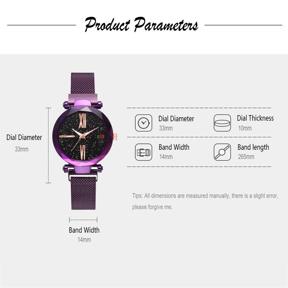 Luna Watch Magnet Watch Milan Starry Ms Watch Shaking Sound Explosion Models Spot Wholesale