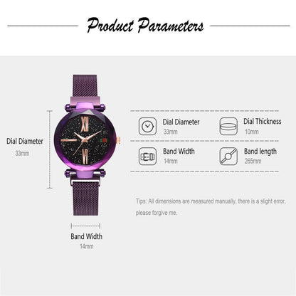 Luna Watch Magnet Watch Milan Starry Ms Watch Shaking Sound Explosion Models Spot Wholesale