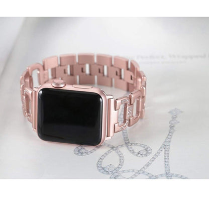 Diamond Stainless Steel Wristband Compatible Apple Watch Band  4,3,2,1