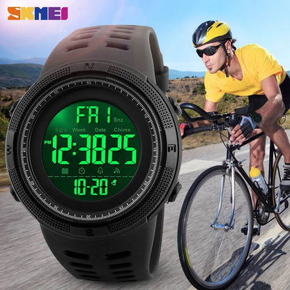 SKMEI 1251 Fashion Outdoor Sport Watch Men Multifunction Watches Alarm Clock Chrono 5Bar Waterproof Digital Watch reloj hombre