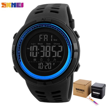 SKMEI 1251 Fashion Outdoor Sport Watch Men Multifunction Watches Alarm Clock Chrono 5Bar Waterproof Digital Watch reloj hombre