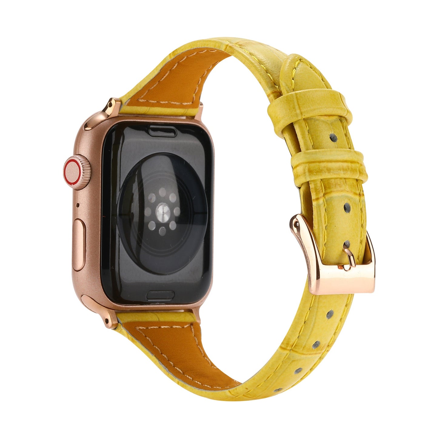 Leather Crocodile Pattern Small Waist Strap For Apple Watch Generation 7 High-End Fashion Strap