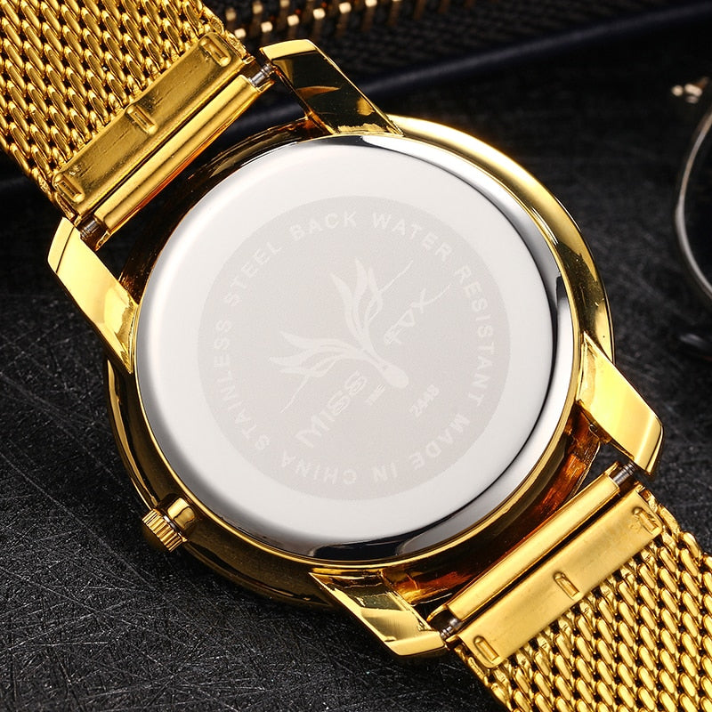 Clearance MISSFOX  2446 Unique Design Minimalist Watch Men Novel Stylish Male Watches Fashion Sports Quartz Wrist Watch For Men Women
