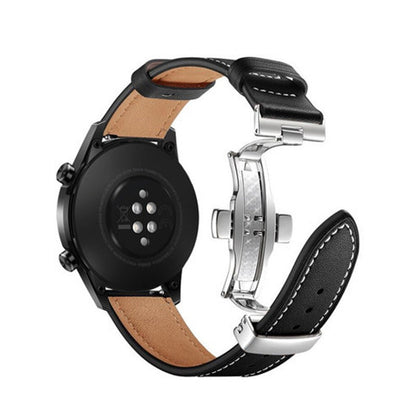 Applicable to Huawei GT2 Leather Pro Strap Watch3 Watch GT Intelligent 46 Glory Magic 2 Butterfly Buckle 22mm