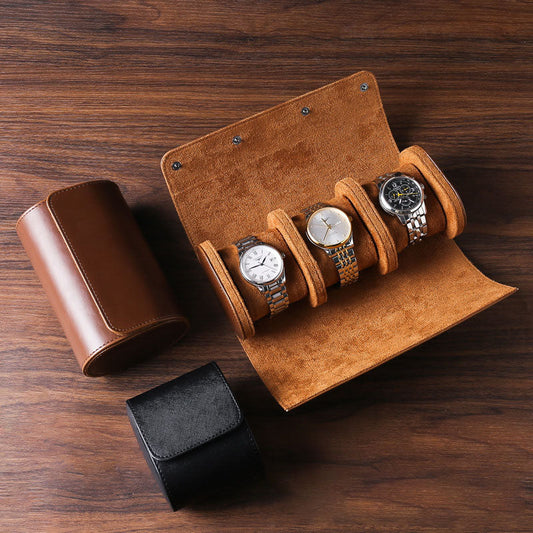 Watch Storage Box Portable Watch Box PU Three-Position Watch Box Dust-Proof And Anti-Fall Mechanical Watch Box Travel Watch Bag