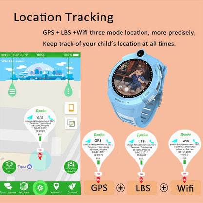 Q360 Kids Smart Watch with Camera GPS WIFI Location Child smartwatch SOS Anti-Lost Monitor Tracker baby WristWatch