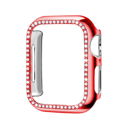 For Apple Watch Fashion PC Diamond-Encrusted Electroplating iwatch 7th Generation Watch Cover Apple Watch 7th Generation Protective Case