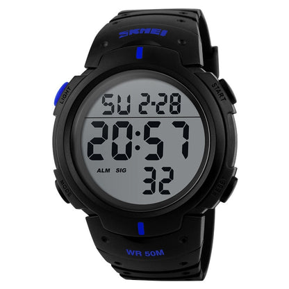 SKMEI 1068  Men Sports Watches Chronos Countdown Men's Watch Waterproof LED Digital Watch Man Electronic Clock Relogio Masculino 1068