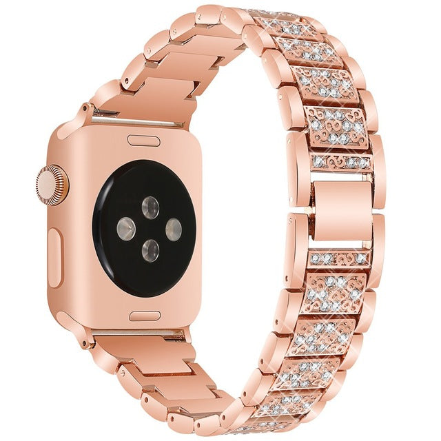 For Apple Watch band 40mm 44mm 38mm 42mm women Diamond Band for Apple Watch series 4 3 2 1 IWatch Bracelet Stainless Steel Strap