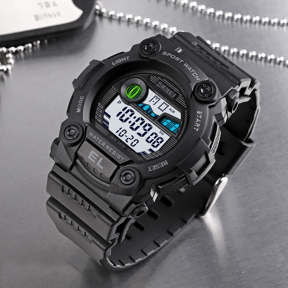 SKMEI 1633 New Men's Watches SKMEI Sports Digital Alarm LED Wristwatch For Male Gift Waterproof Electronic Women Clock Relojes Hombre
