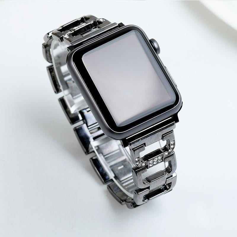 Diamond Stainless Steel Wristband Compatible Apple Watch Band  4,3,2,1