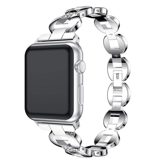 Metal Watchbands For Apple Watch Band 42mm 38mm Women Fashion Bangle with Rhinestone Bling Strap For iWatch Series 3 2 1