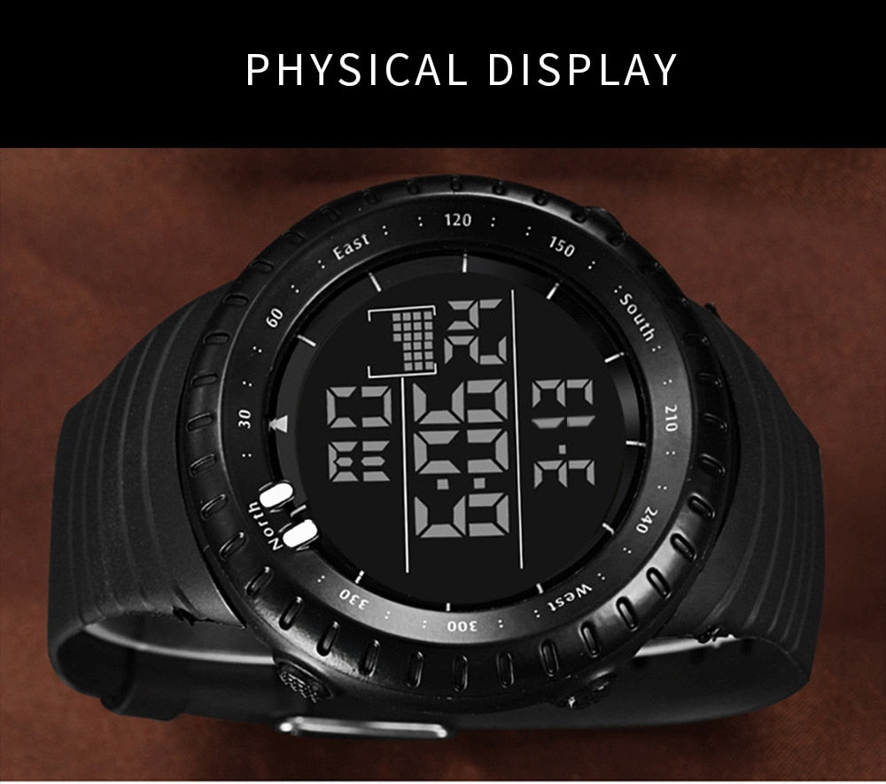 Senors Digital Watch Sport Men Outdoor Waterproof Digital Watches LED Electronic Wristwatch Military Alarm Male Clock Relogio