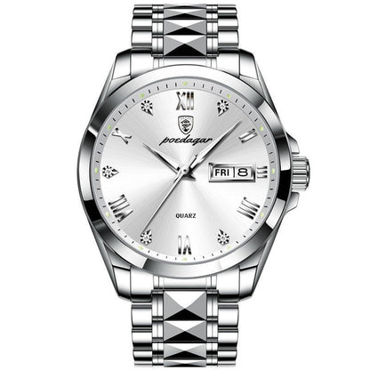 Swiss Waterproof Glow Double Calendar Men's Watch Glow Design Fashion Men's Watch