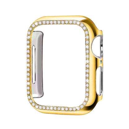 For Apple Watch Fashion PC Diamond-Encrusted Electroplating iwatch 7th Generation Watch Cover Apple Watch 7th Generation Protective Case