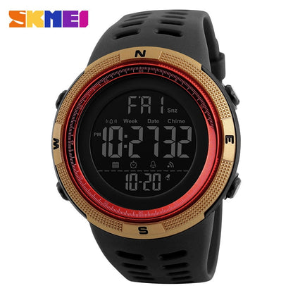 SKMEI 1251 Fashion Outdoor Sport Watch Men Multifunction Watches Alarm Clock Chrono 5Bar Waterproof Digital Watch reloj hombre