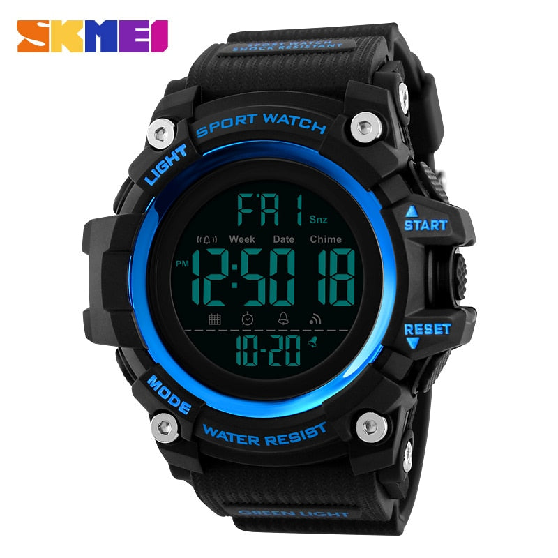 SKMEI  1384 Men's Sports Watch Fashion Digital Mens Watches Waterproof Countdown Dual Time shock Wristwatches Relogio Masculino