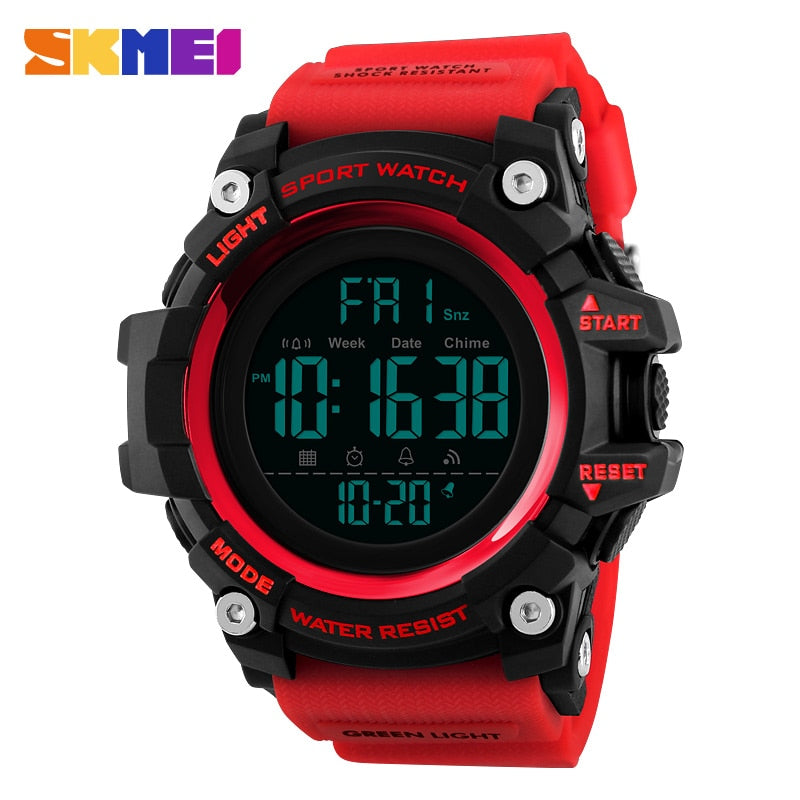 SKMEI  1384 Men's Sports Watch Fashion Digital Mens Watches Waterproof Countdown Dual Time shock Wristwatches Relogio Masculino