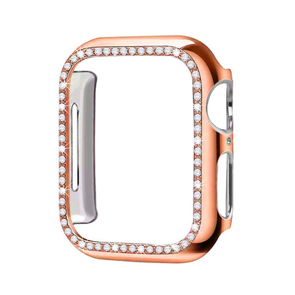 For Apple Watch Fashion PC Diamond-Encrusted Electroplating iwatch 7th Generation Watch Cover Apple Watch 7th Generation Protective Case