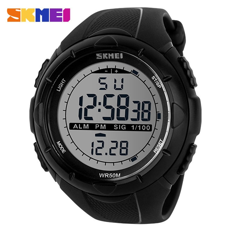 SKMEI 1025  Fashion Simple Sport watch Men Military Watches Alarm Clock Shock Resistant Waterproof Digital Watch reloj hombre