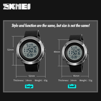Skmei  1268 & 1267 Fashion Men Sports Watches Chrono Double Time Digital Wristwatches Mens Digital LED Electronic Clock Man Relogio Masculino