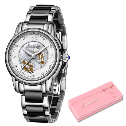 Lige High Quality Ceramic Watch Ladies Watch Exquisite Waterproof Watch