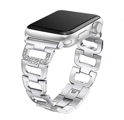 Diamond Stainless Steel Wristband Compatible Apple Watch Band  4,3,2,1