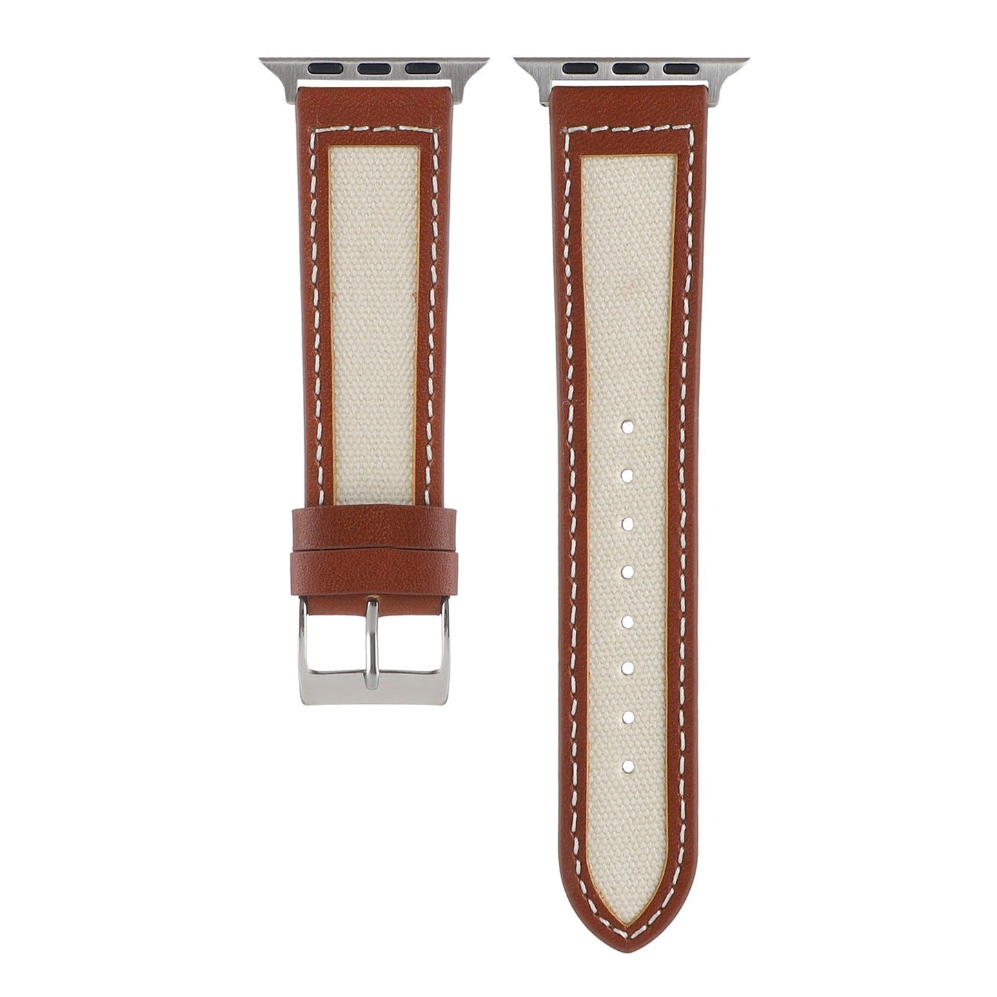 Suitable for Apple Watch Strap Apple Watch7-1 Leather Strap iwatch7 Simple Canvas Leather Strap